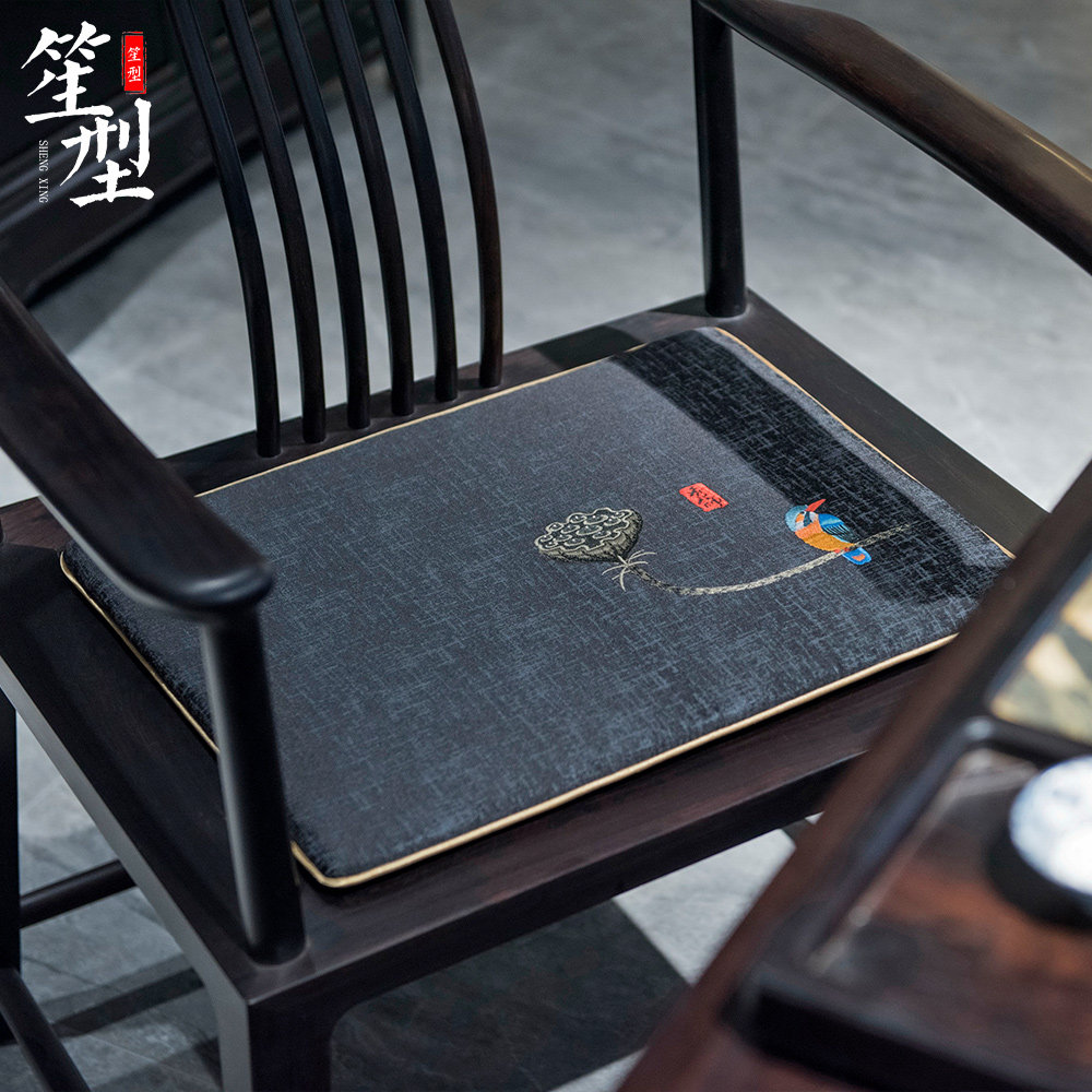 中式椅垫古典刺绣中国风高端茶空间实木沙发家具圈椅茶椅座垫定制,淘宝优惠券,粉丝福利购,淘宝优惠卷