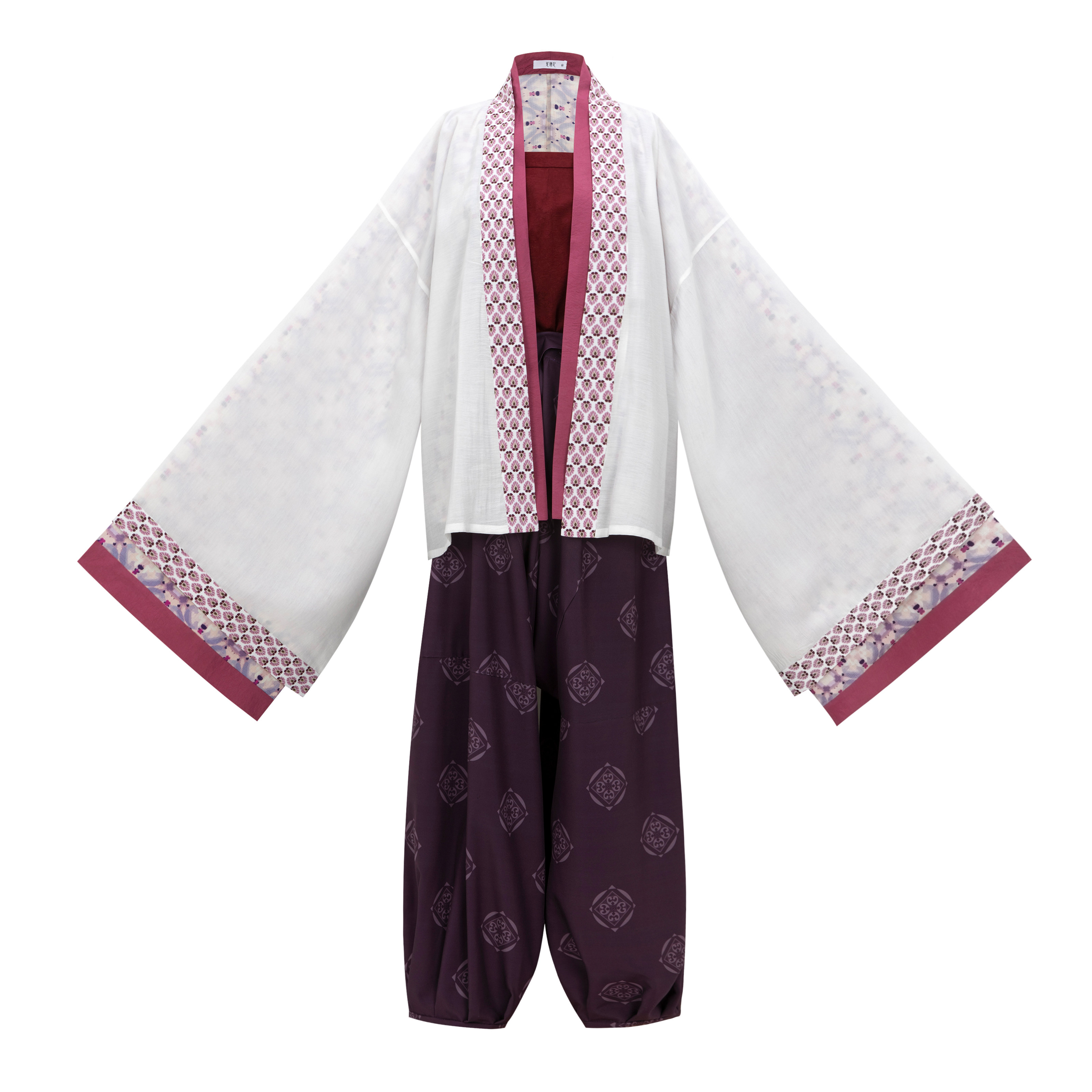 花朝记｜摸鱼儿｜晋制汉服元素褶衣晋裈吊带印花叠穿宽松日常文艺,淘宝优惠券,粉丝福利购,淘宝优惠卷