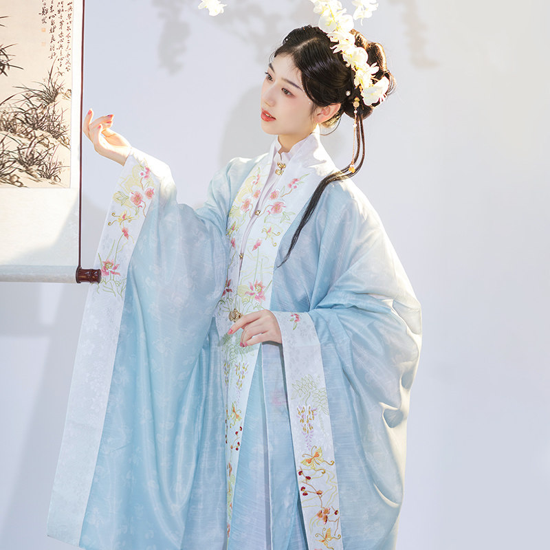 花朝记尽芳菲·满庭芳明制立领汉服 花朝记汉服