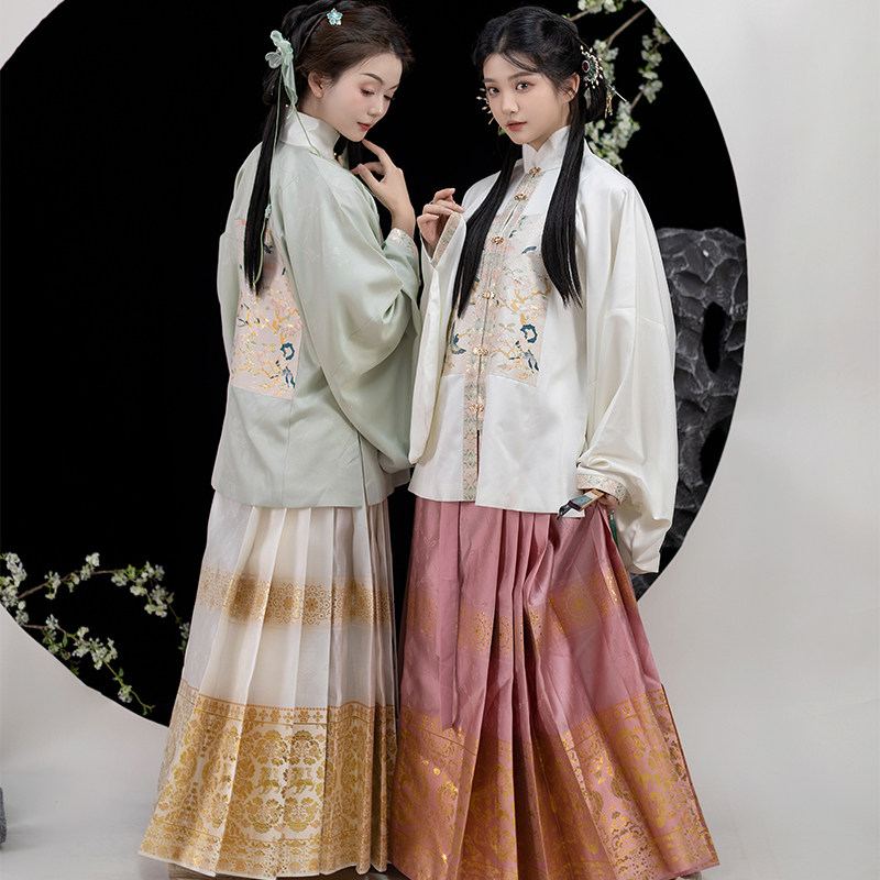 花朝记｜画堂春｜秋冬汉服｜织金妆花补子｜明制竖领对襟袄马面裙,淘宝优惠券,粉丝福利购,淘宝优惠卷