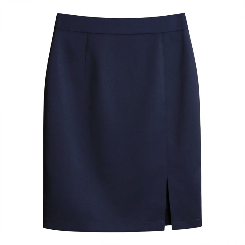 前开叉2023夏季高腰直筒裙半身裙 浅婼半身裙