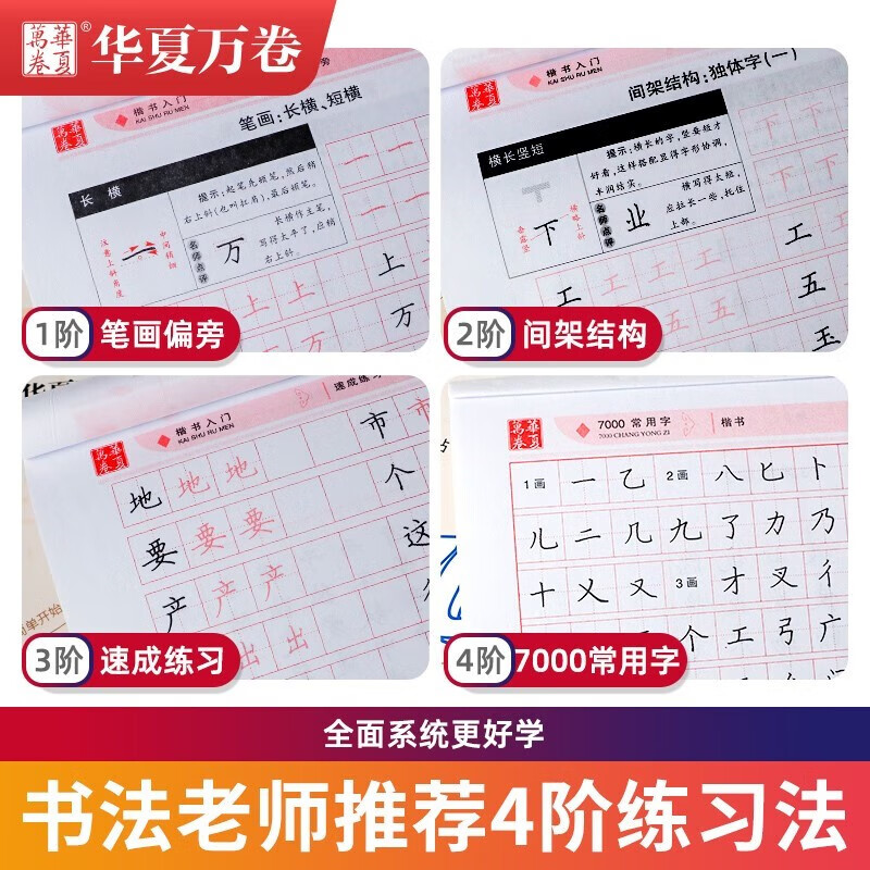 华夏万卷字帖成人练字行楷字帖行书字帖唐诗宋词三百首男学生硬笔书法卢中南描红钢笔字帖名家散文名著名言当当网官方旗舰店-图0