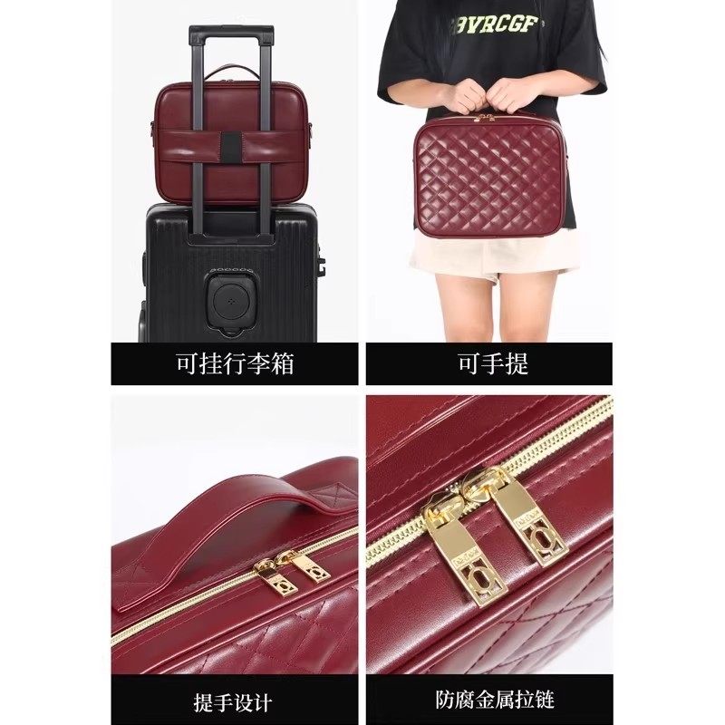 化妆包女2026新款高端带镜子化妆箱外出便携式分区旅行高级收纳盒,淘宝优惠券,粉丝福利购,淘宝优惠卷