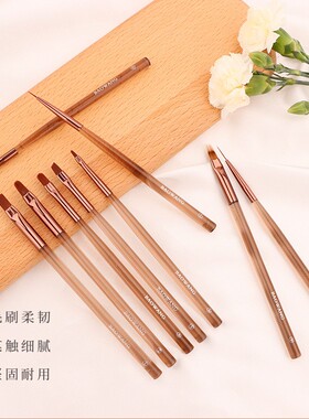 包旺透茶色亚克力日式杆美甲笔