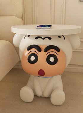 创意蜡笔小新客厅大型沙发电视柜旁边床头柜小户型落地装饰品摆件