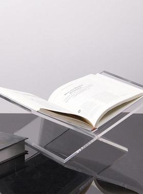 大理石书架现代简约大理石亚克力书架书报摆件架售楼处软装饰品