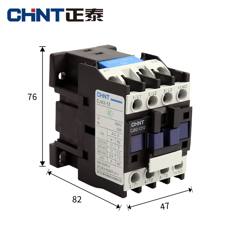 正泰电气器交流接触器CJX2-1210/1201 12A 220v 380v 110v 36v24v-图1