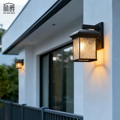 户外壁灯防水别墅庭院花园太阳能围墙灯室外走廊露台阳台照明灯 - 图1