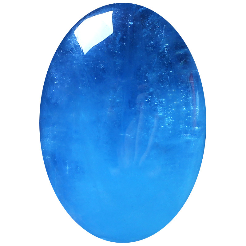Ice aquamarine small egg pendant oval egg-shaped large bare stone ring inlaid ring necklace DIY jewelry