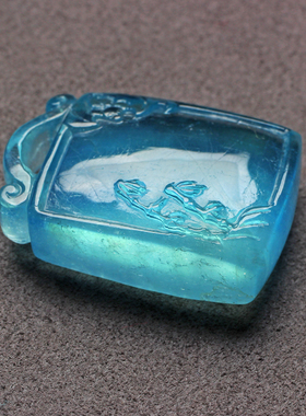 冰种蝙蝠竹子有意义祝福海蓝宝石