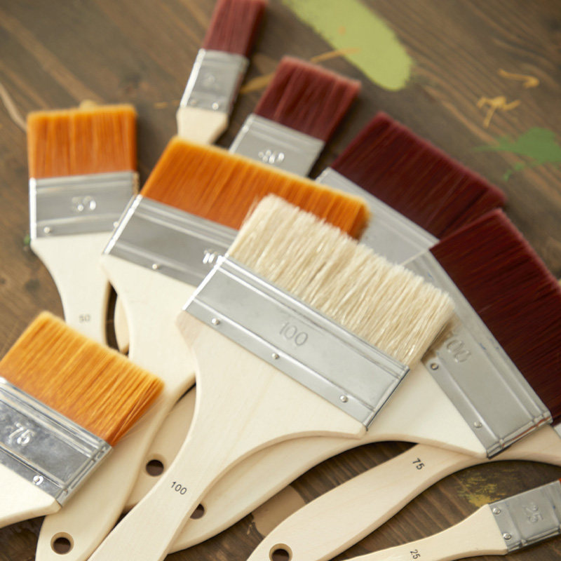 贝碧欧水彩画笔水粉丙烯油画平头尖头猪鬃尼龙画刷排笔画笔笔刷套装学生写生进口画画笔刷初学者美术工具,淘宝优惠券,粉丝福利购,淘宝优惠卷