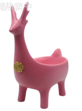 工厂直营糖果钥匙收纳装饰盒子粉红色树脂工艺品装饰摆件订购