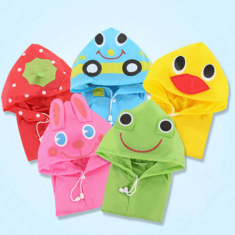 1pcs Cartoon Animal Style Waterproof Kids Raincoat For chil - 图0