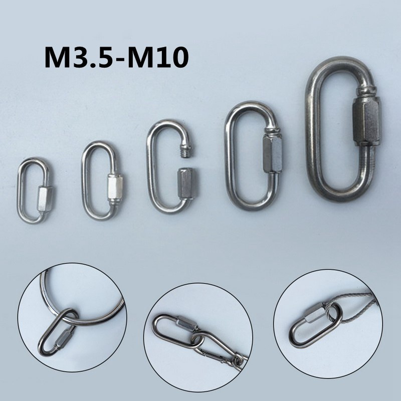 New M3.5 M5 M6 M10 Quick Link Chain Rope Connector Stainless-图0