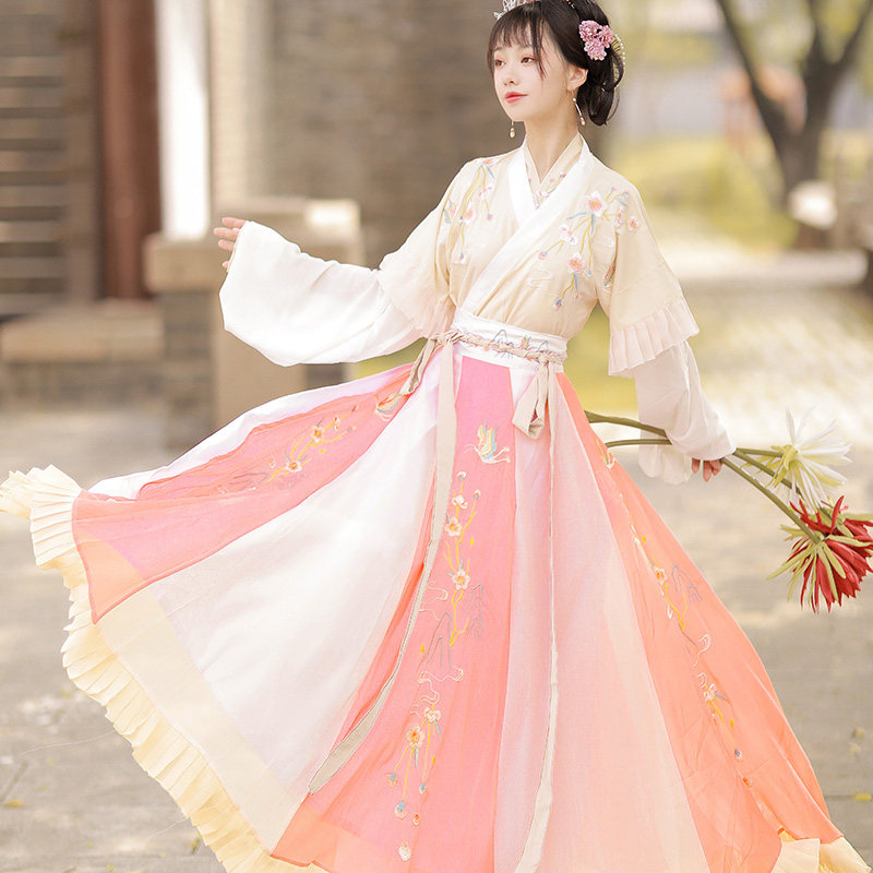 妃亦坊原创女【蝶悦色】晋制半臂汉服 妃亦坊服饰汉服