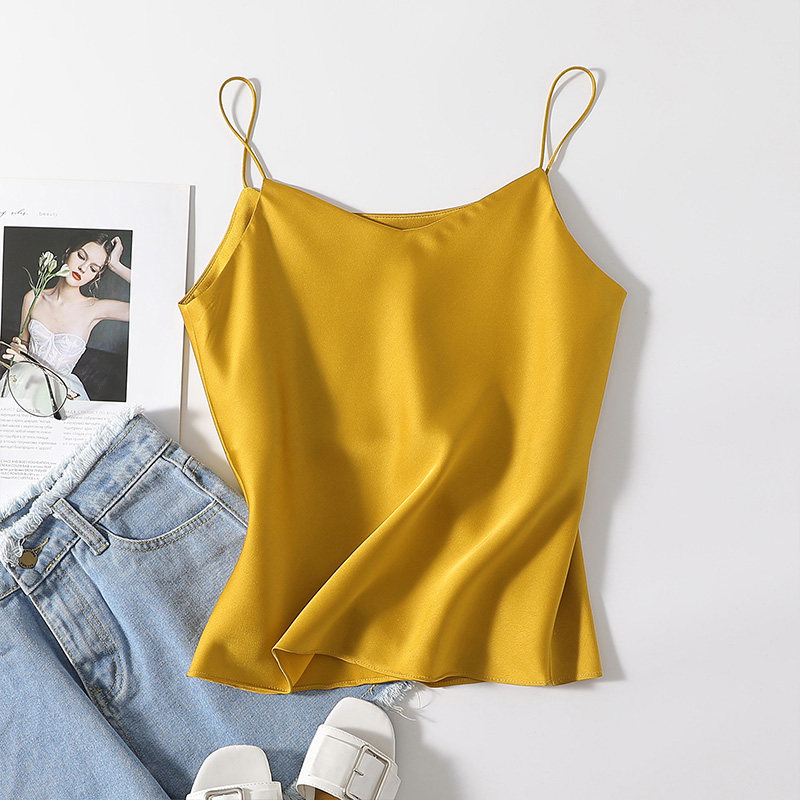 醋酸缎面吊带女夏丝绸外穿打底内搭 小奴尼背心吊带