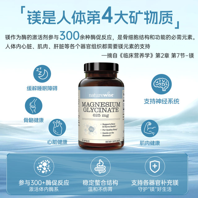 Naturewise Magnesium Glycinate Capsules 90 Capsules