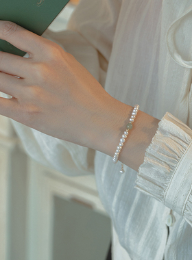 天然珍珠和田玉小众轻奢手链