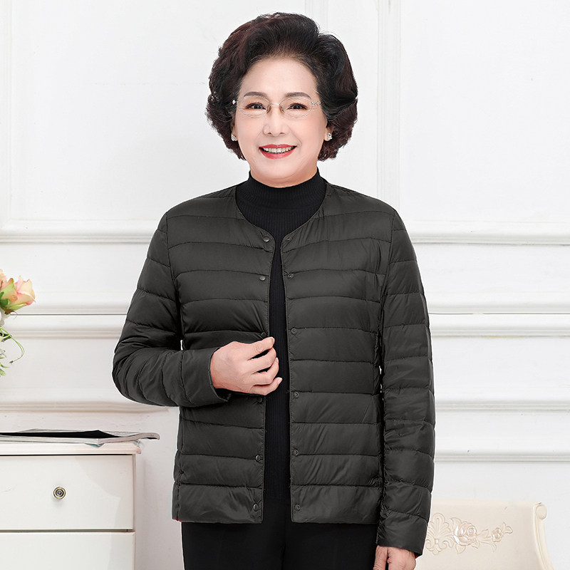 2021新款中老年女士羽绒服圆领内胆 欣蕙羽绒服