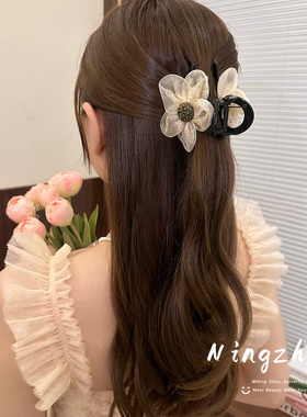 精致高级感水钻发夹后脑勺鲨鱼夹