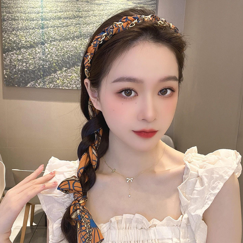 气质复古飘带发箍发带女高级感洋气时尚绑发丝巾头箍编发头饰发卡,淘宝优惠券,粉丝福利购,淘宝优惠卷