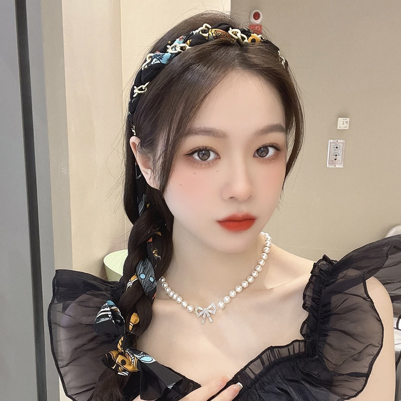 气质复古飘带发箍发带女高级感洋气时尚绑发丝巾头箍编发头饰发卡,淘宝优惠券,粉丝福利购,淘宝优惠卷