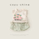 Girls suit summer 2026 new fashionable baby summer shorts children's short-sleeved T-shirt two-piece set