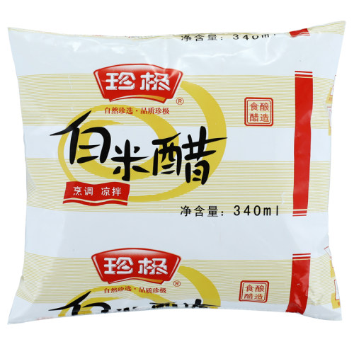 统万珍极白米醋340ml*10袋装  烹调凉拌 腌制饮用 酿造大米醋 - 图3