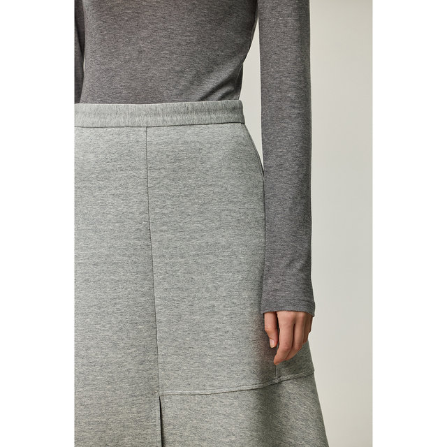 LILY Ole autumn women's three-dimensional skinny comfortable elastic casual versatile commuter fishtail skirt skirt