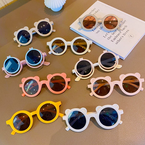 Детские модные милые солнцезащитные очки на солнечной энергии, универсальный солнцезащитный крем для мальчиков, УФ-защита, защита глаз