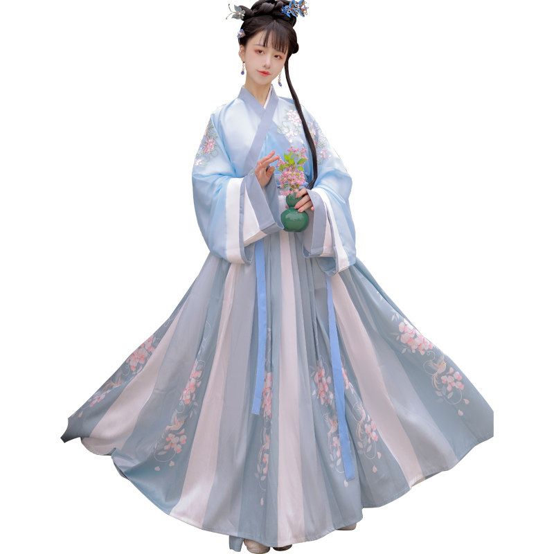 洛轻雅原创女【兰莺】晋制中国风汉服 洛轻雅汉服