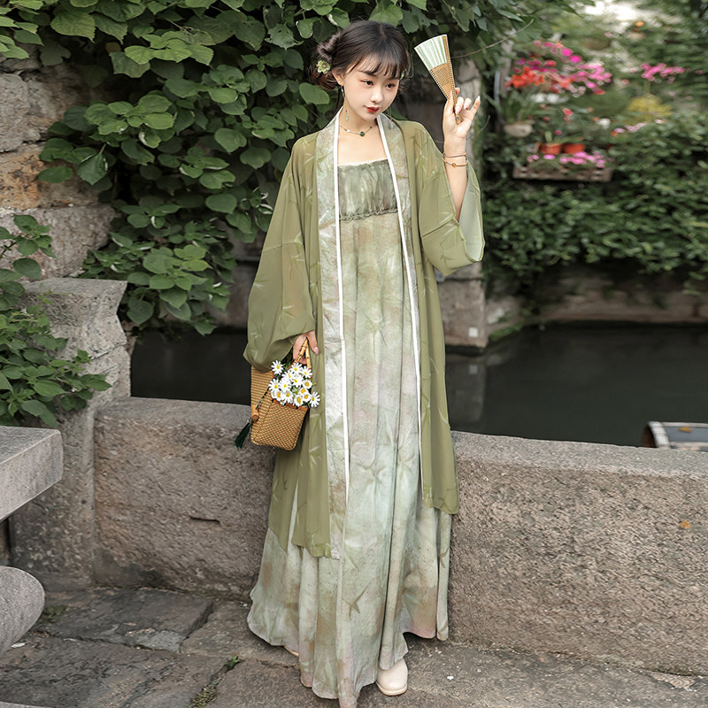 柒邑【竹韵】汉服女宋制改良吊带连衣裙新中式长干寺日常通勤秋季,淘宝优惠券,粉丝福利购,淘宝优惠卷