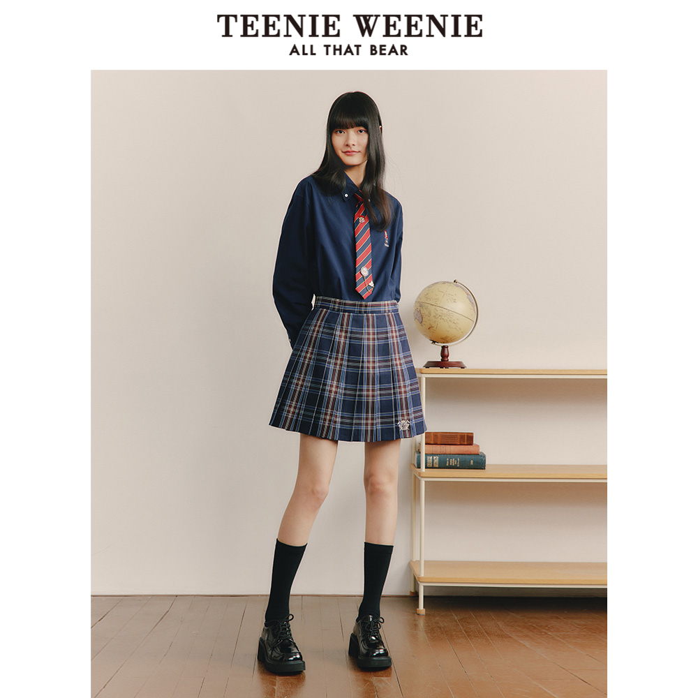 【赵露思同款】TeenieWeenie小熊奥莱半身裙女秋冬短裙学