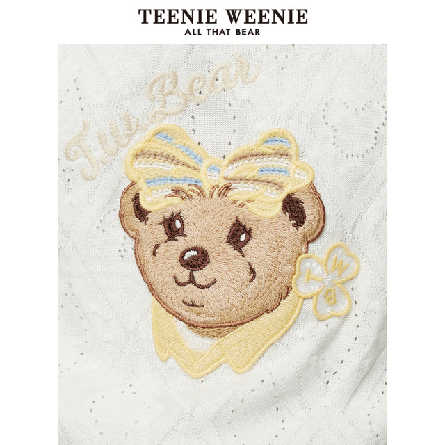 TeenieWeenie bear knitted T-shirt women's sweater summer trend new casual sweet cool round neck short sleeves