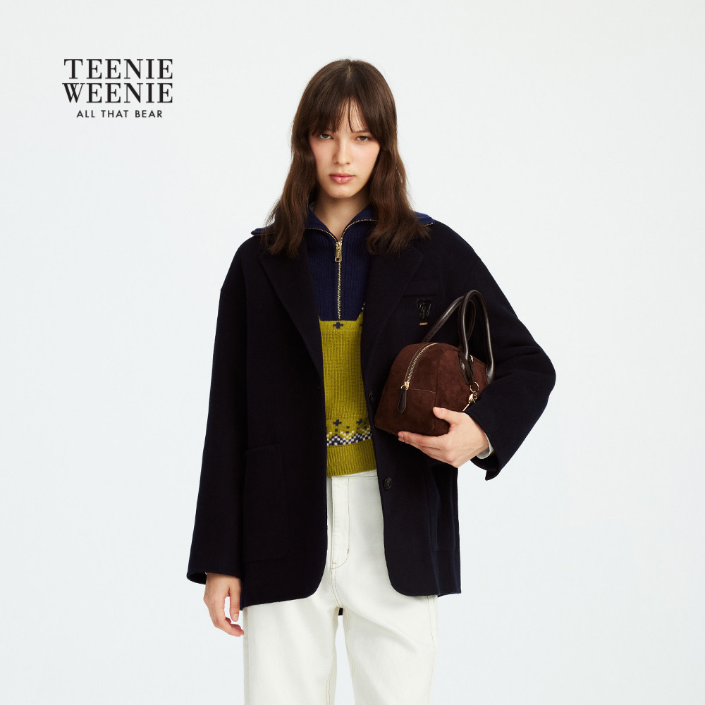 【反季清仓】【轻绒智型通勤大衣】TeenieWeenie小熊女装毛呢大衣