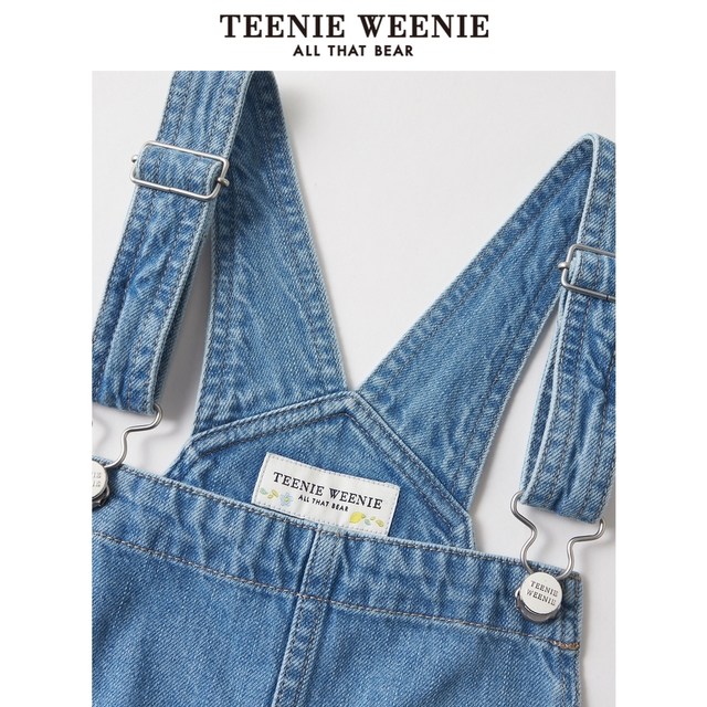 TeenieWeenie Bear Olesha College Style Overalls Retro Casual Jeans Jumpsuit Women's