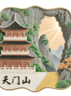 湖南张家界冰箱贴天门山纪念品