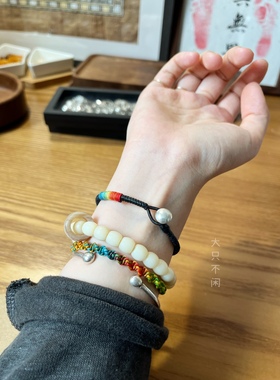 不闲原创手作金刚结蜡绳