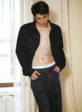 欧美潮流仿水晶性感镂空项链