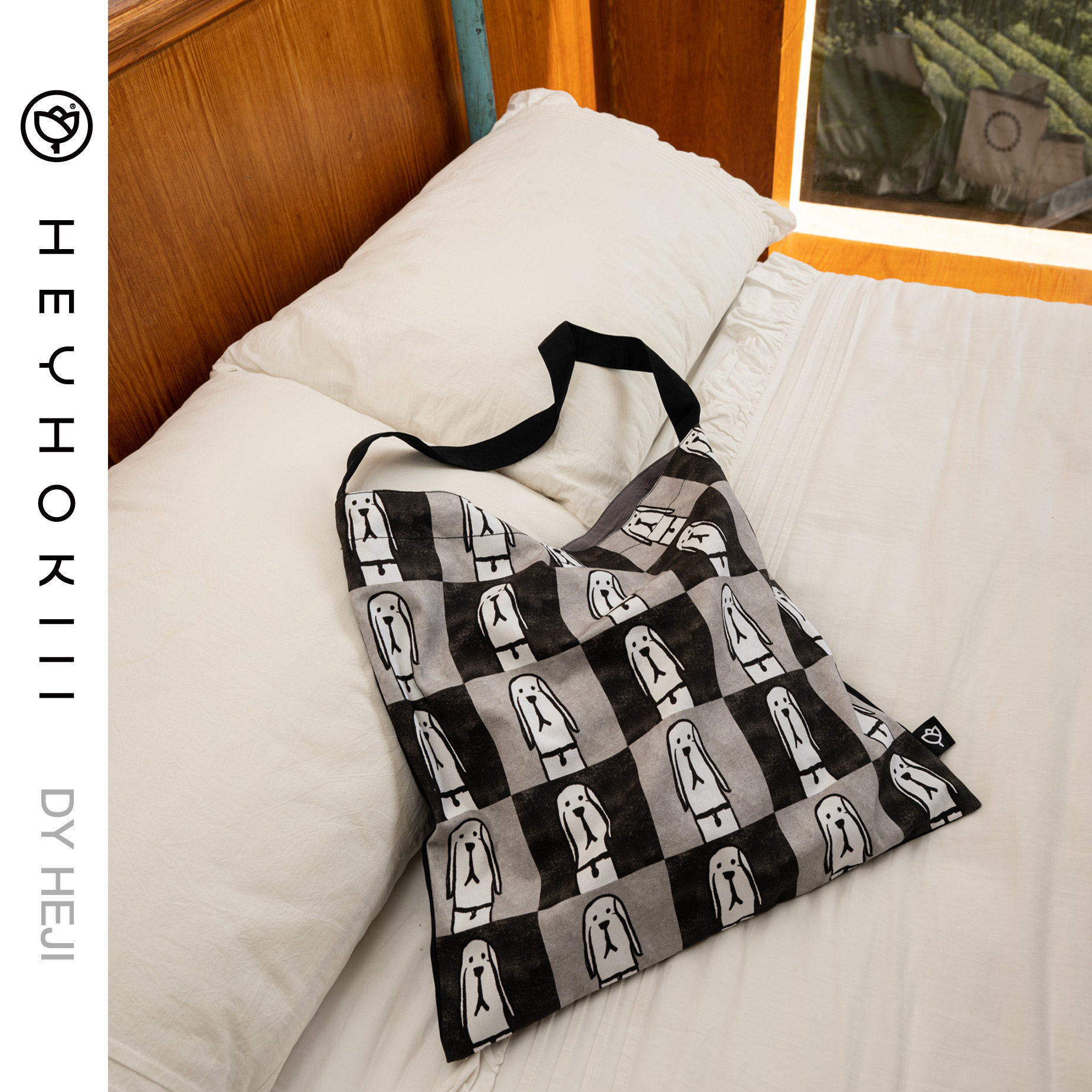 heyhokiii不撞包 狗头保命单肩包女简约全棉帆布包女大容量包包女,淘宝优惠券,粉丝福利购,淘宝优惠卷