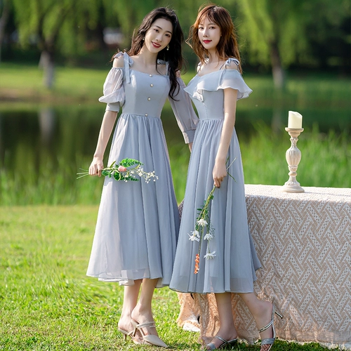 Синее платье подружки невесты, зимнее вечернее платье, юбка, коллекция 2023, для подружки невесты, яркий броский стиль, по фигуре