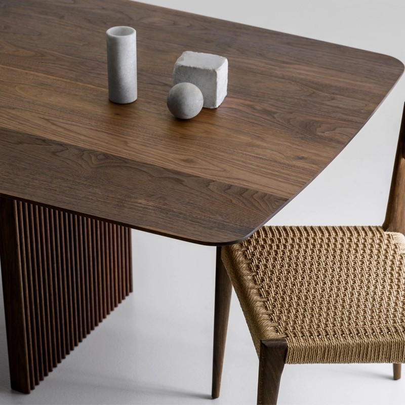 欧式北欧实木会议桌长桌现代简约办公桌创意极简设计师长方形洽谈 - 图0
