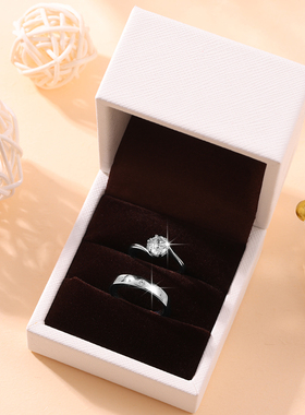 结婚对戒现场用男女一对求婚假钻戒子情侣款仿真戒指婚礼交换仪式