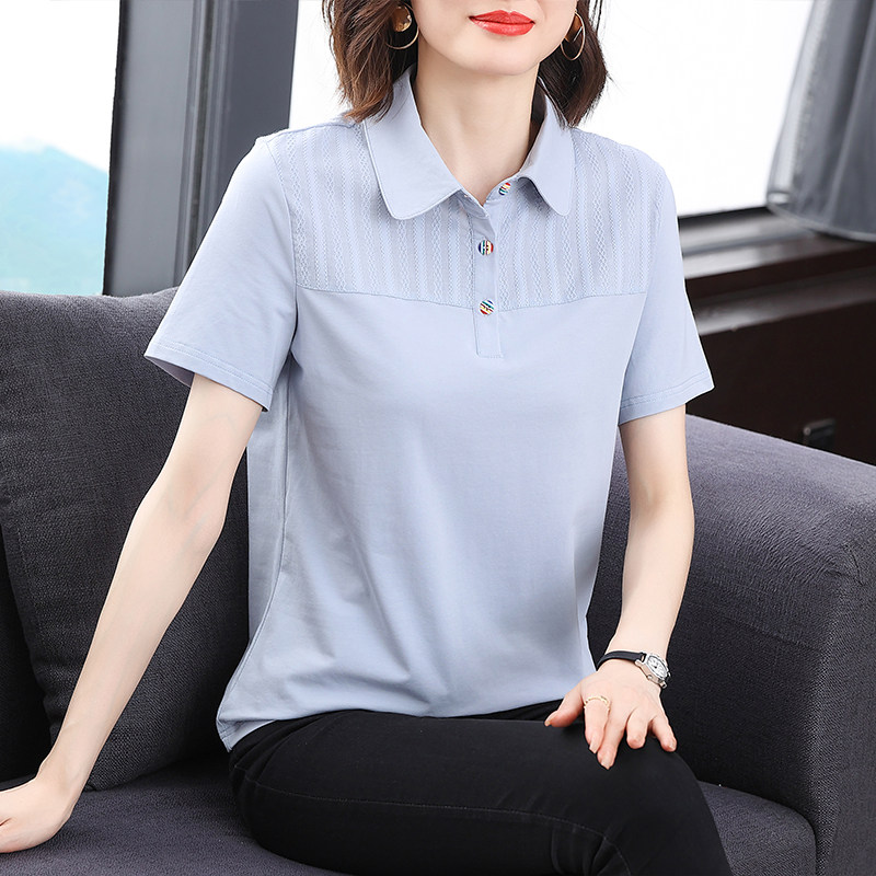 妈妈纯棉t恤短袖女2022新款夏装 茵佩妮T恤