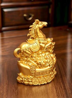 金属马摆件招财马到成功转运招财玄关开业礼品生肖客厅办公室装饰