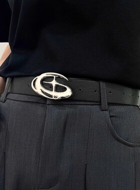 2026新款复古男士黑色皮带装饰配牛仔裤腰带时尚男款潮年轻人美式