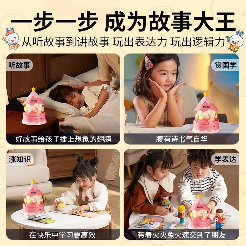 火火兔儿童早教益智玩具网红爆款女童小女孩子3到6岁以上音乐盒
