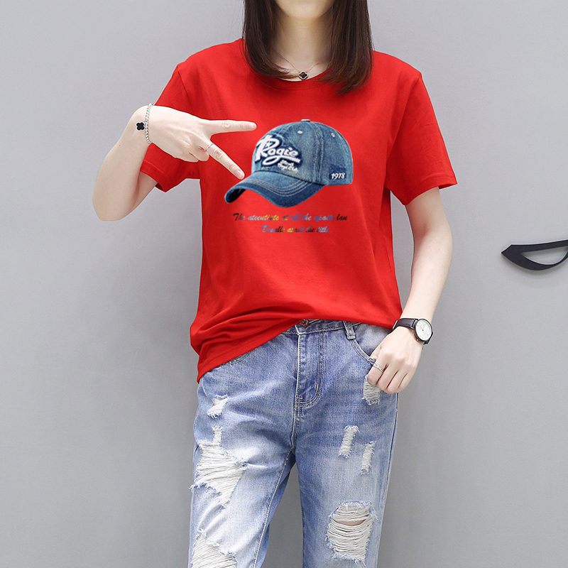 媚裳女孩旗舰店短袖t恤女纯棉新款韩版宽松夏装体恤衫女士半袖上衣ins超火潮3