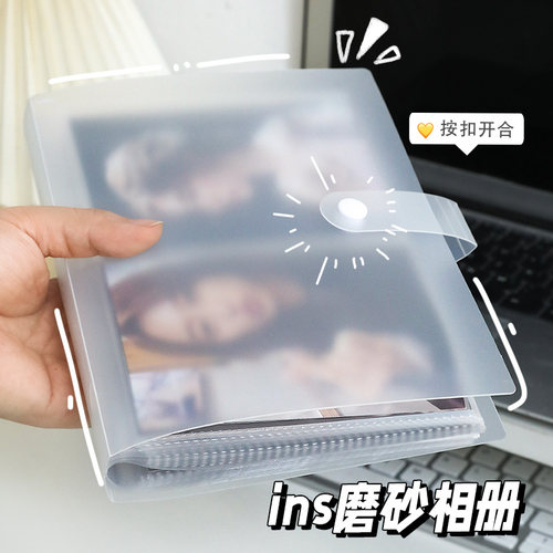 相册拍立得收纳本纪念册3/4/5/6三五7寸照片四宫格相纸卡册明信片小卡插页式家庭大容量宝宝儿童成长时光记录 - 图0