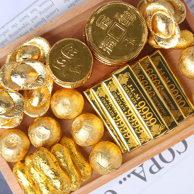 黑克金币金元宝散装蛋糕生日巧克力 黑克黑巧克力